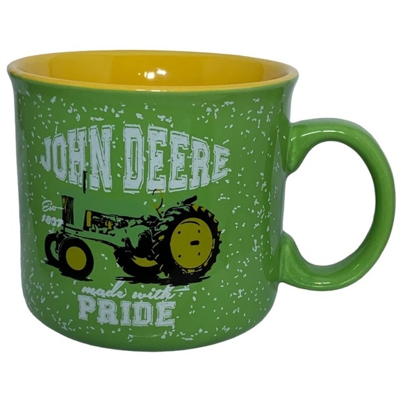 JOHN DEERE Jumbo Mug Made with Pride Officially Lic 21.5 oz Green Yellow Tractor - Picture 14 of 16